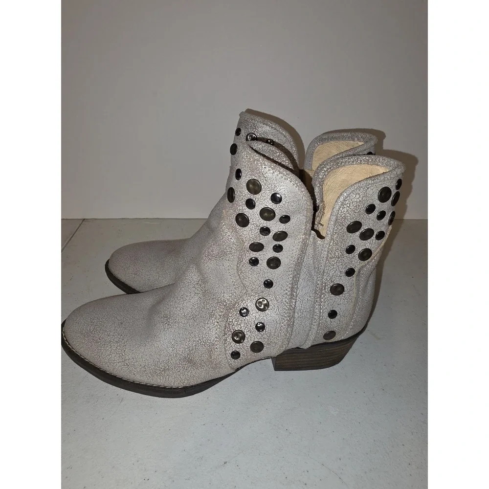 Corkeys Girl Toledo Western Boot Women's Size 10 Tan Distressed Bootie Rare